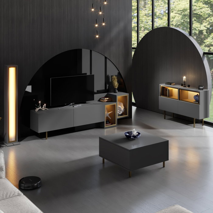 Hanah Home Tenon - Antracita, Dorado